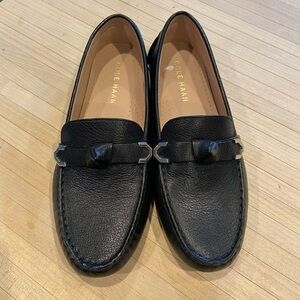 Cole Haan Black Leather Loafers for Women